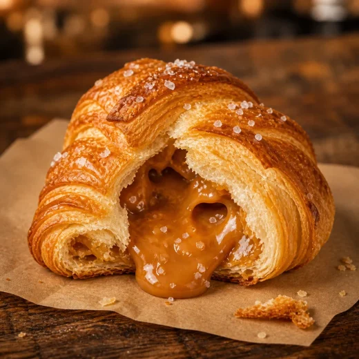 Круассан с солёной карамелью