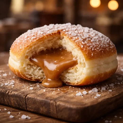Пончик с солёной карамелью